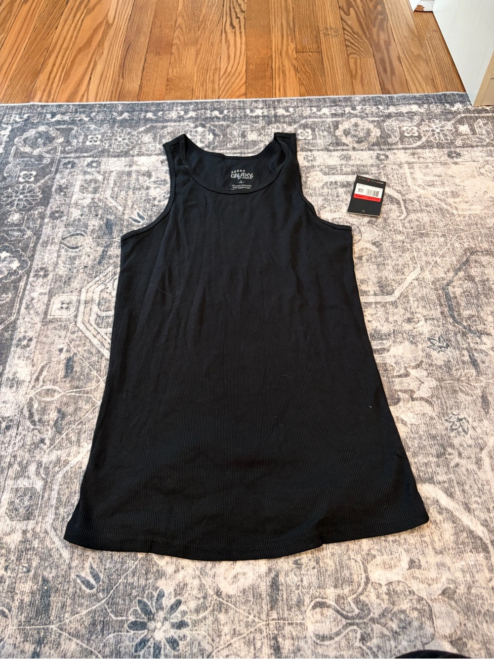 Galaxy By Harvic Men's Black Ribbed Tank